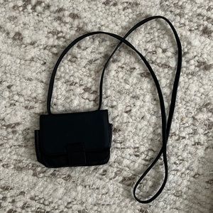 J Crew mini leather crossbody bag with mirror